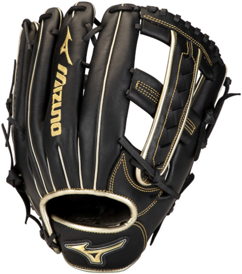 12.5 Inch Mizuno MVP Prime SE GMVP1250PSES8-Black/Gold Adult Slowpitch Softball Glove