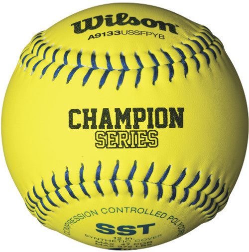 Wilson Champion Series WTA9133BUSSFPYB 12 Inch USSSA Synthetic Leather Fastpitch Softball