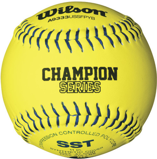 Wilson Champion Series WTA9333BUSSFPYB 11 Inch USSSA Synthetic Leather Fastpitch Softball