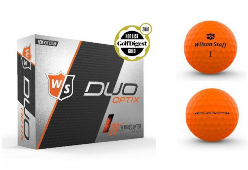 Wilson Staff Duo Soft Optix 2 Dozen Harvest Moon Orange Golf Balls - Free Shipping!