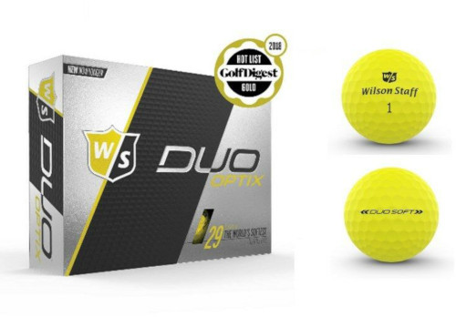 Wilson Staff Duo Soft Optix 6 Dozen Electric Glow Yellow Golf Balls - Free Shipping!