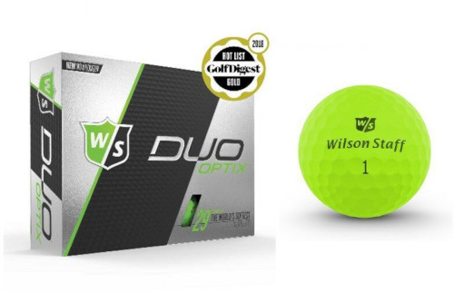 Wilson Staff Duo Soft Optix One Dozen Lectric Lime Golf Balls - Free Shipping!