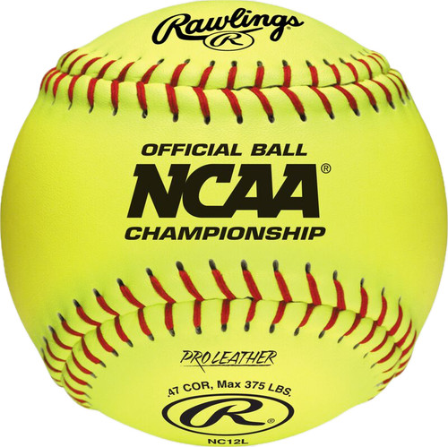 Rawlings Fastpitch Softball NC12L Official NCAA 12 Inch Leather Softball