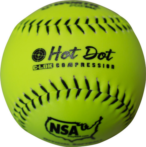 Worth Hot Dot NO12SY 12 Inch NSA Slowpitch Softball