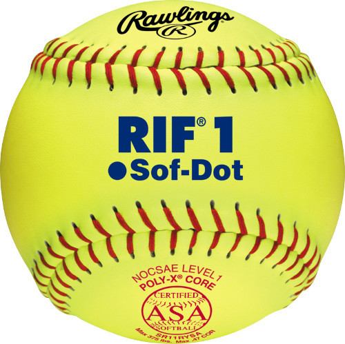 Rawlings RIF Fastpitch SR11RYSA 11 Inch Soft Center ASA Safety Fastpitch Softball
