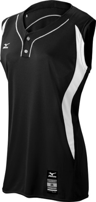 Mizuno Elite 350606 Girl's 2-Button Sleeveless Game Jersey Mizuno Elite 350606 Girl's 2-Button Sleeveless Game Jersey