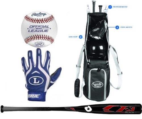 DeMarini DXCFR09BUNDLE CF3 Senior League Baseball Bundle