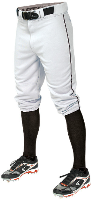 Easton Apparel Pro + Knicker A167105 Adult Short Baseball Pant with Piping