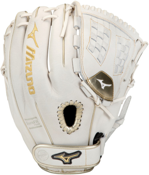 12 Inch Mizuno MVP Prime SE GMVP1200PSEF8-White/Gold Women's Fastpitch Softball Glove