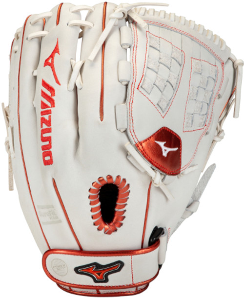 12.5 Inch Mizuno MVP Prime SE GMVP1250PSEF8-White/Red Women's Fastpitch Softball Glove