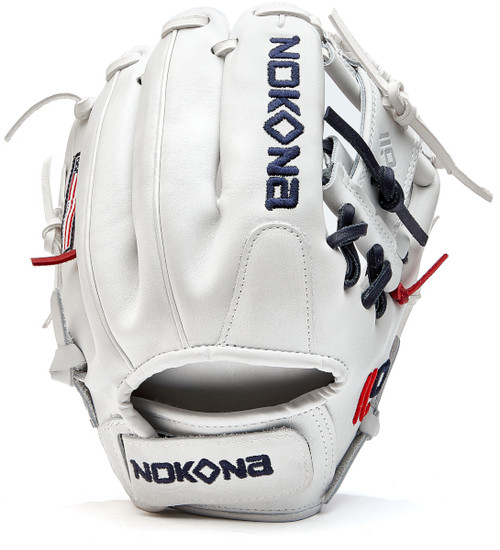 11.25 Inch Nokona AmericanKIP Select A-V200 White Youth Baseball Glove