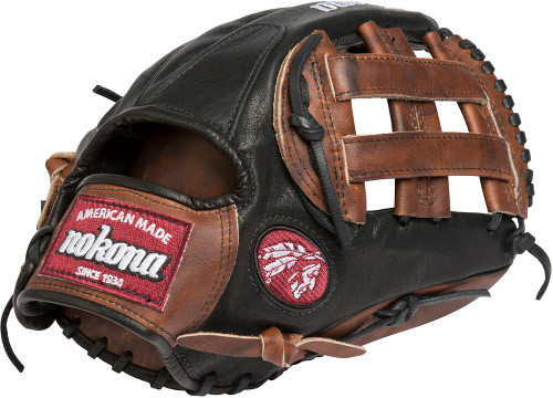 11.75 Inch Nokona Buckaroo Black BKF1175BLK Fastpitch Softball Glove