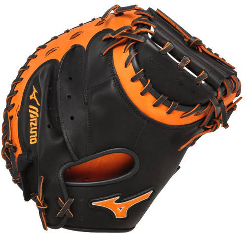 34 Inch Mizuno MVP Prime SE Black/Orange GXC50PSE3 Adult Baseball Catcher's Mitt