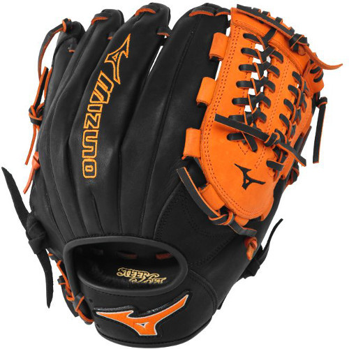 11.75 Inch Mizuno MVP Prime SE Black/Orange GMVP1177PSE3 Adult Infield Baseball Glove