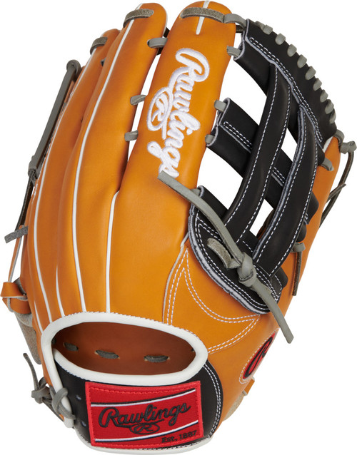 12.75 Inch Rawlings Heart of the Hide Adult Outfield Baseball Glove PRO3039-6TB - Gold Glove Club: August