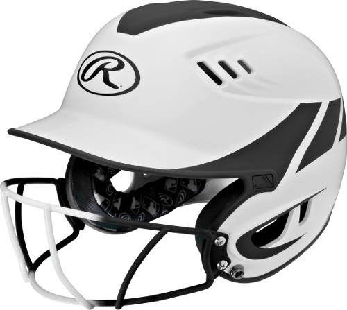 Rawlings Velo Home R16H2FGS Senior Two Tone Batting Helmet w/ Fastpitch Softball Facemask