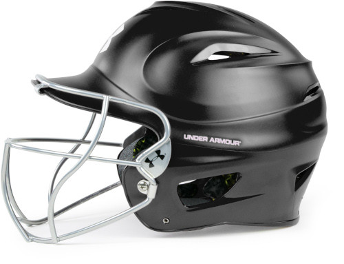 Under Armour Youth Matte Molded Batting Helmet w/ Fastpitch Softball Facemask UABH110MM-FGS2