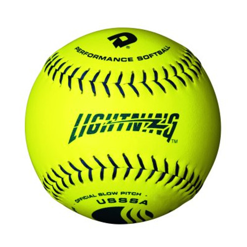 DeMarini Lightning - WTALS11-YUWB - 11 Inch slowpitch Synthetic Leather Softball Women's Classic W Series - USSSA Approved DeMarini Lightning - WTALS11-YUWB - 11 Inch slowpitch Synthetic Leather Softball Women's Classic W Series - USSSA Approved