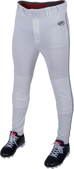 Rawlings 3Dワークス ジャストフィット M 白 3枚セット Rawlings Launch Jogger Fit Piped Adult Baseball Pants