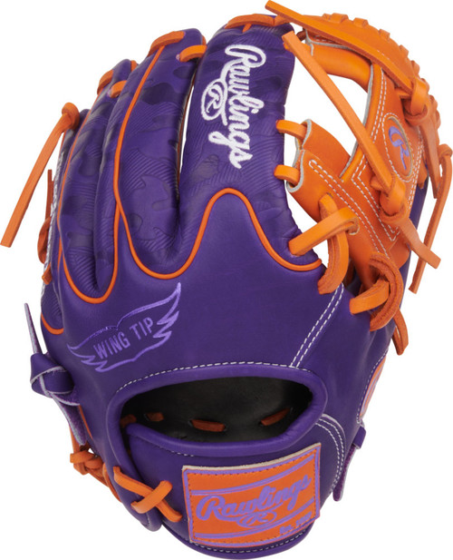 Rawlings Heart of the Hide Purple/Orange 11.5 Inch Infield Baseball Glove