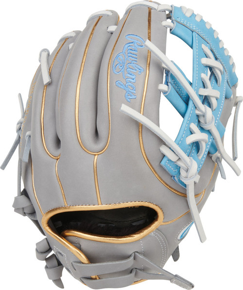 Rawlings Liberty Advanced Gray/Columbia Blue 11.75 Inch Fastpitch Softball Glove