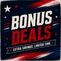 July 4th Bonus Deals - shop extra savings on select baseball and softball gear at HQ4Sports