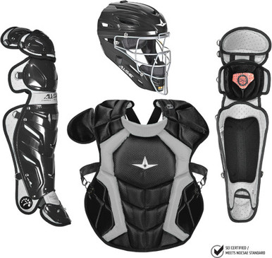 All-Star System 7 Axis Youth Two Tone Catcher's Set, Navy/Scarlet