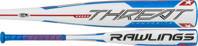 Batte De Baseball Rawlings Threat USSSA -12 - 27 Pouces - Composite 1 Pièce