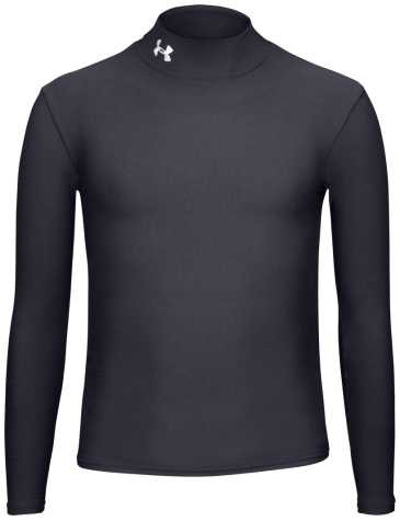 Under Armour Boys' ColdGear Long Sleeve Shirt - Black - XS