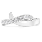 1/6 CTW Round Diamond Cocktail Ring in 14K White Gold (MDR170054)