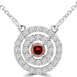 Round Diamond Halo Pendant Necklace | Majesty Diamonds