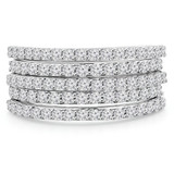 1 CTW Round Diamond Cocktail Ring in 14K White Gold (MDR150002)
