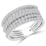 1 CTW Round Diamond Cocktail Ring in 14K White Gold (MDR150002)