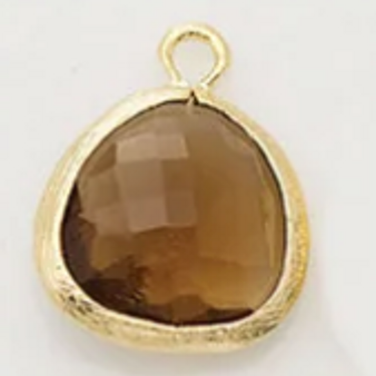 Rebecca Accessories- Gemstone Dangle Thread in Gold