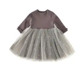 Sparkledots- Knit Tuille Sequin Dress