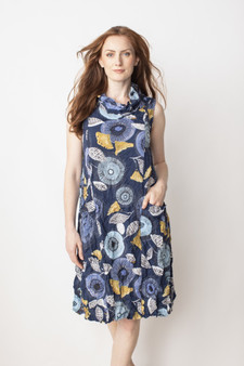 Liv by Habitat- Cowl Neck Floral Sleeveless Dress
