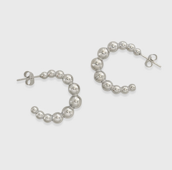 Water Resistant Ball Hoop Earrings