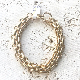 VB&Co- Vintage Style Matte Gold Chain Bracelet