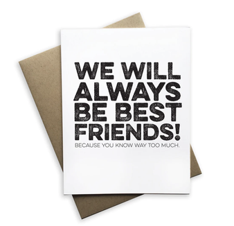 Tiramisu Paperie- We will Always be Best Friends