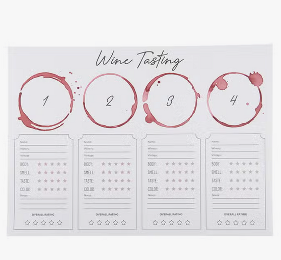 Santa Barbara Designs- Wine Tasting Placemat