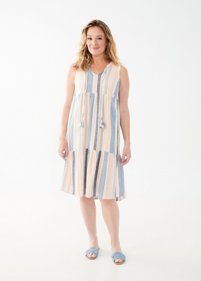 FDJ- Sleeveless Tiered Midi Dress