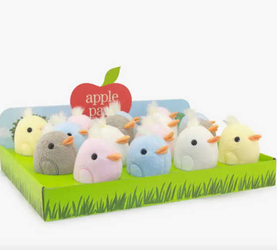 Apple Park- Organic Mini Chick Rattle Blue