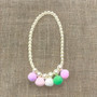 Sparkle Sisters by Couture Clips- Pom Pom Necklace