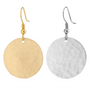 Island Designs- Hammered Coin Shape Earrings