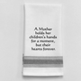 Tea Towel- A mother holds her children's hands