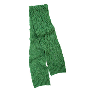 Ladies Wool Scarf ML252 Green SAOL Knitwear