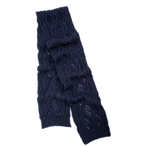 Ladies Wool Scarf ML252 Navy Blue SAOL Knitwear