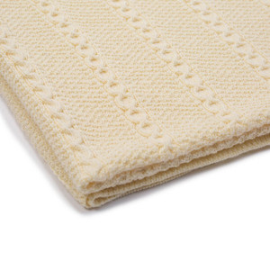 Cable Knit Patch Throw AWT908-300-OS SAOL Knitwear