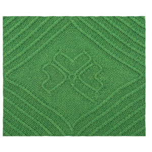 SAOL Irish Wool Throw with Shamrock Design MT123 Green saolknitwear.com