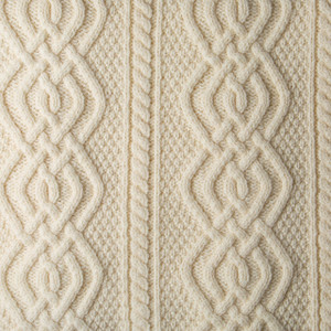 SAOL Dara Merino Wool Aran Throw MT100 Natural SaolKnitwear.com